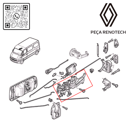 RN 360708-I FECHADURA DA PORTA LATERAL MASTER 2.8_2.5 2002  2013 8200360708 -4-
